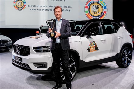 Nieuwe Volvo XC40 uitgeroepen tot Europese auto van het jaar 2018